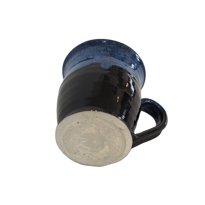 Coffee or Tea Mug Cup Stoneware Pottery, Sapphire/Onyx, 12 oz (354 mL)