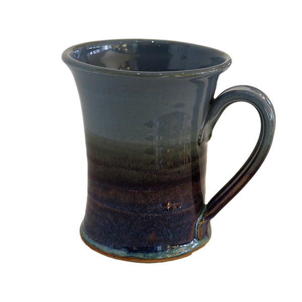 Beer Stein Tankard Mug Stoneware Pottery, Aquamarine/Opal, 14 oz (414 mL)
