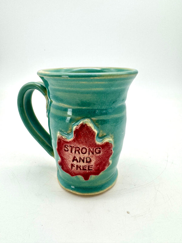 "Strong and Free" Mug, Turquoise