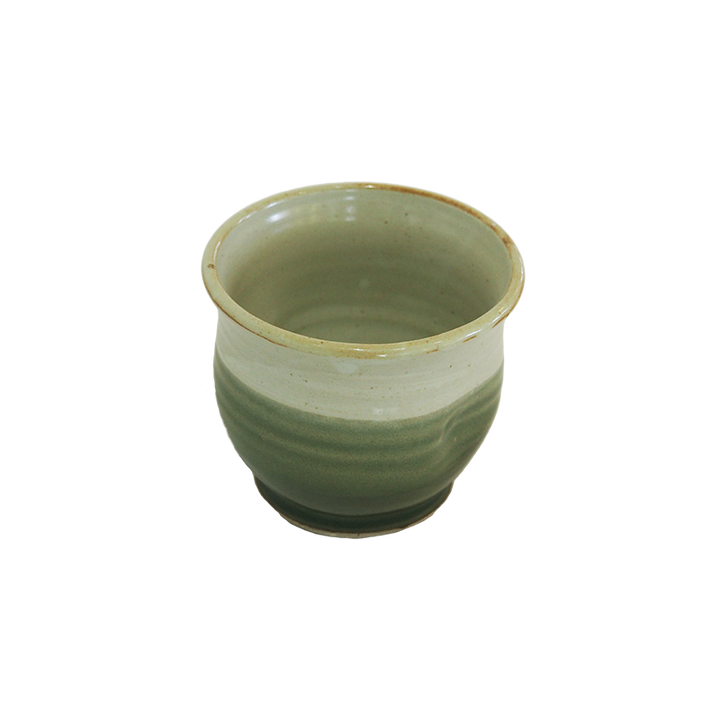 "You Know Me" Stemless Wine Tumbler Stoneware Pottery, Pearl/Jade, 8 oz (236 mL)
