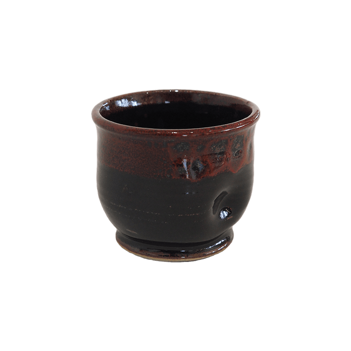 "You Know Me" Stemless Wine Tumbler Stoneware Pottery, Ruby Overlay/Onyx, 8 oz (236 mL)