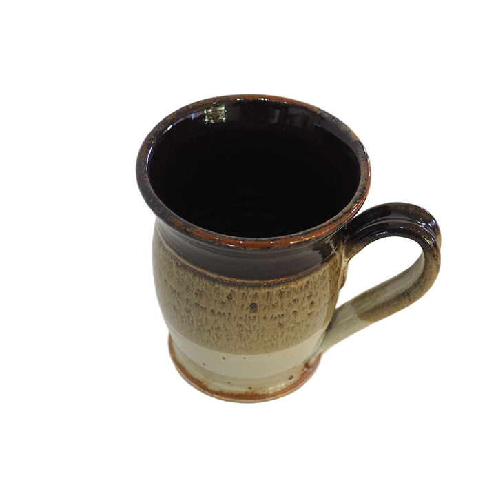 Coffee or Tea Mug Cup Stoneware Pottery, Onyx/Pearl, 12 oz (354 mL)